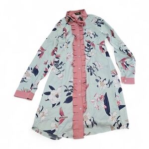 Denimland Floral Button Down Dress Size Medium New With Tag